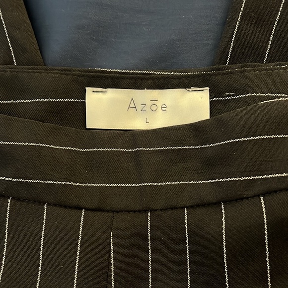 Azōe Wide-Legged Pinstripe Pants - Picture 4 of 6